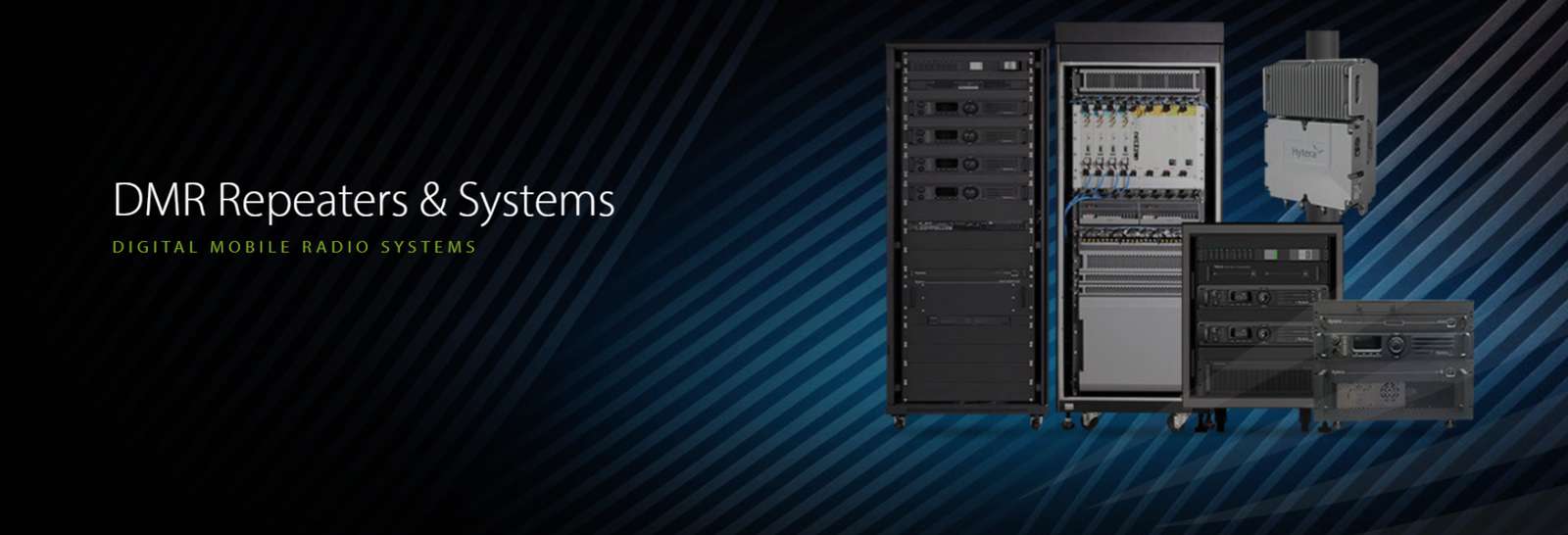 DMR repeaters and digital mobile radio system racks